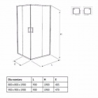 Душевой уголок EXCELLENT ACTIMA 201 90x90 квадрат
