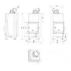 Каминная топка Kratki MBN/L/BS/SG гнутое стекло слева