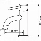 Смеситель для умывальника Melana F6111 сатин