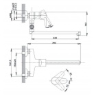 Смеситель для ванны Edelform Brass BR18102-2