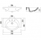 Раковина накладная Creavit ET075