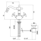 Смеситель для биде TW London TW1735017DO золото