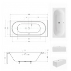 Ванна прямоугольная Besco Vitae 150x75