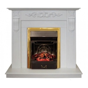 Электрокамин пристенный Real Flame Dominica WT с очагом Fobos s Lux BL/BR, Majestic s Lux BL/BR Электрокамин пристенный Real Flame Dominica WT с очагом Fobos s Lux BL/BR, Majestic s Lux BL/BR