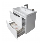 Тумба с раковиной La Tezza LUX 80 белый глянец