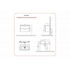 Тумба с раковиной La Tezza LUX 80 белый глянец