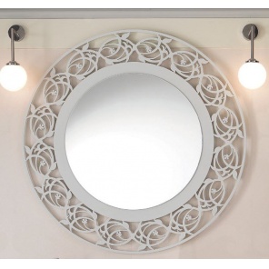 Зеркало BelBagno Rotonda_Intagliata.07.LacBG, Bianco Laccato, D99 см