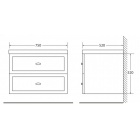     BelBagno Dublin Bianco Lucido 75
