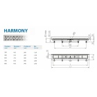 Водоотводящий желоб пристенный Alpen Harmony ALP-850H2