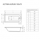     EXCELLENT ACTIMA Aurum 150x70 WAEX.AUR15WH