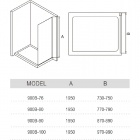 Боковая панель для душевой WeltWasser WW 900B-100