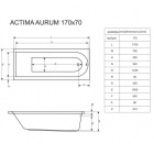    Excellent Actima Aurum 170x70  WAEX.AUR17WH