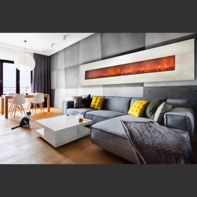 Камин для дома и дачи Glenrich Genius 240 White белёный дуб - купить по специальной цене в интернет-магазине "Уют в доме"