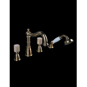 Смеситель на борт ванны Boheme Royal Crystal 395-Royal/CRST