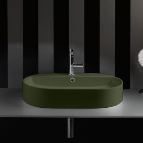 Овальная раковина Kerasan Ciotola Verde muschio