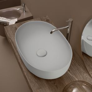 Овальная раковина Kerasan Nolita 60х40 см Grigio matt