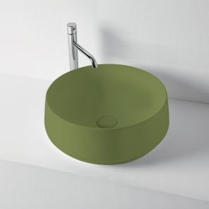 Раковина круглая Kerasan F10 460411 зеленый матовый