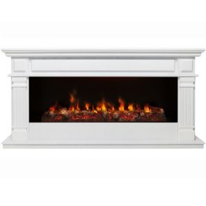Камин для дома и дачи Real Flame Islandia CST1000 WT-552 с очагом Cassette 1000 3D