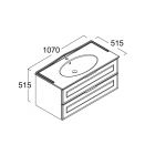 Тумба с раковиной Berloni Bagno Quadra Vintage LAVQAVINCXR57100/SUVBS2C105C/100/SHA.CL