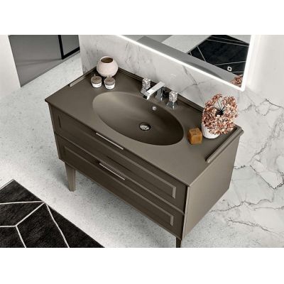 Тумба с раковиной Berloni Bagno Quadra Vintage LAVQAVINCXR58129/SUVBS2C120C/129/SHALAO.129 - купить по специальной цене в интернет-магазине "Уют в доме"