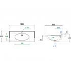 Тумба с раковиной Berloni Bagno Quadra Vintage LAVQAVINCXR58129/SUVBS2C120C/129/SHALAO.129