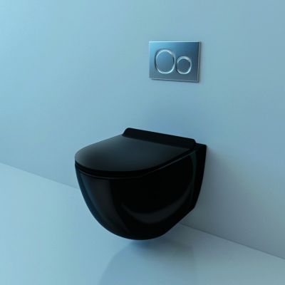 Унитаз подвесной ESBANO GARCIA черный глянцевый - купить по специальной цене в интернет-магазине "Уют в доме"