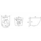 Унитаз подвесной ESBANO GARCIA черный глянцевый