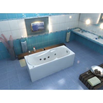 Прямоугольная акриловая ванна BAS Нептун 170х70 с гидромассажем - купить по специальной цене в интернет-магазине "Уют в доме"