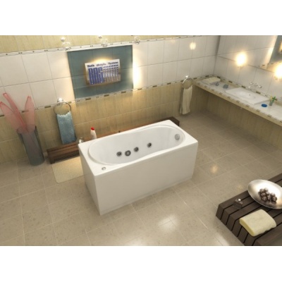 Прямоугольная акриловая ванна BAS Лима 130х70 с гидромассажем - купить по специальной цене в интернет-магазине "Уют в доме"